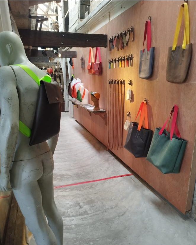 Inside the DWNTWN atelier, looking toward the street